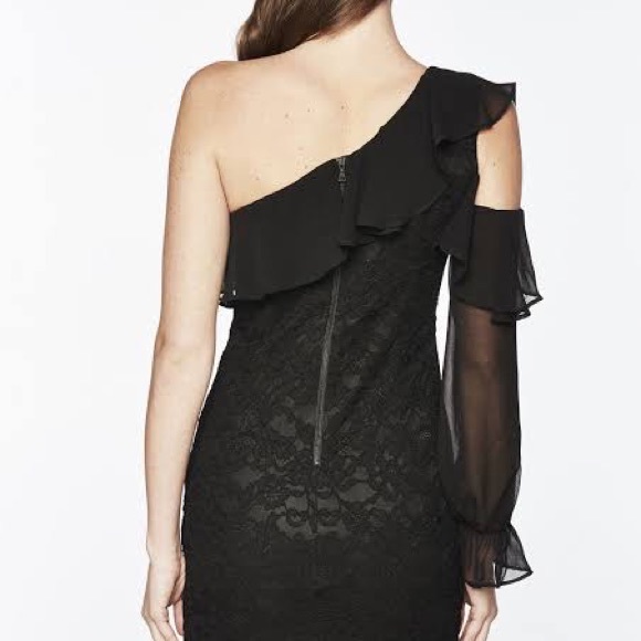 Black lace, one shoulder dress - Picture 4 of 4